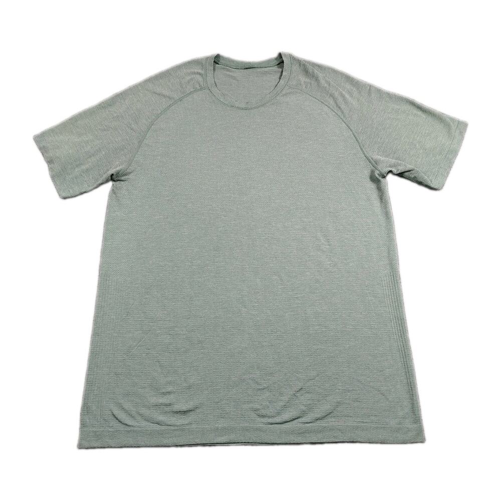 Lululemon Metal Vent Tech SS Shirt 2.0 Men's L Grey Sage Stretch Quick Dry EUC